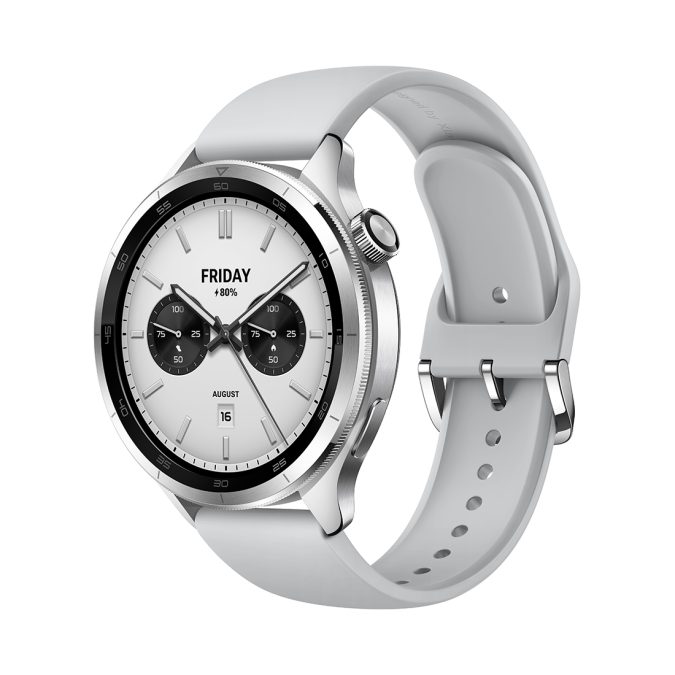 Смарт часы, Xiaomi, Watch S4, M2425W1 / BHR9197GL, Дисплей 1.43" AMOLED, Разрешение 466 x 466, Водонепроницаемые (5 АТМ), GPS+GLONASS, Galileo, BDS, QZSS, Батарея 486 мАч, Серебристый