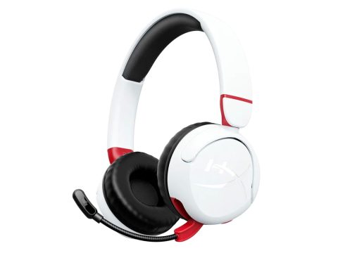 Гарнитура, HyperX, 7G8F2AA, Cloud Mini - Wireless (White), Микрофон съёмный гибкий, Динамики 30 мм, 114 Ом, 20-20000 гц, Блок управления звуком USB удлинитель, Беспроводные, Белый