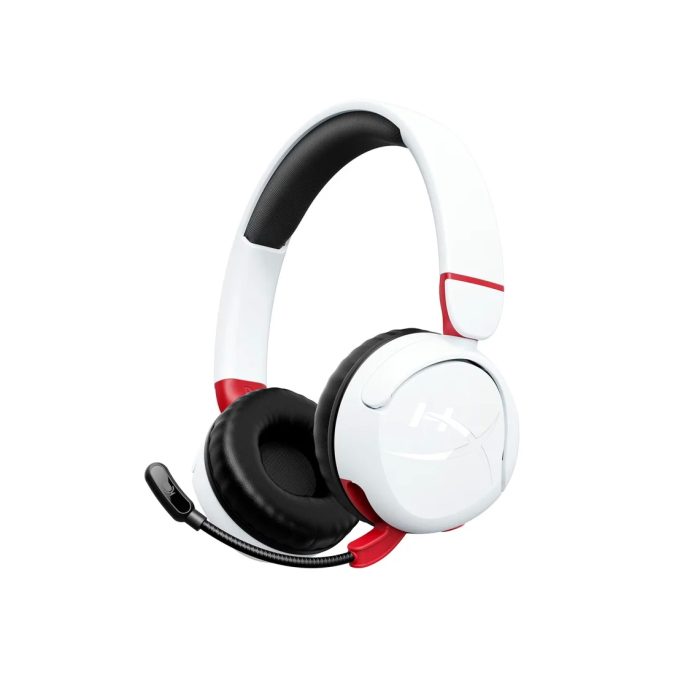 Гарнитура, HyperX, 7G8F2AA, Cloud Mini - Wireless (White), Микрофон съёмный гибкий, Динамики 30 мм, 114 Ом, 20-20000 гц, Блок управления звуком USB удлинитель, Беспроводные, Белый