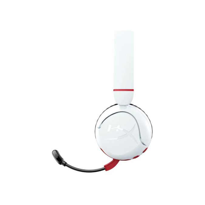 Гарнитура, HyperX, 7G8F2AA, Cloud Mini - Wireless (White), Микрофон съёмный гибкий, Динамики 30 мм, 114 Ом, 20-20000 гц, Блок управления звуком USB удлинитель, Беспроводные, Белый