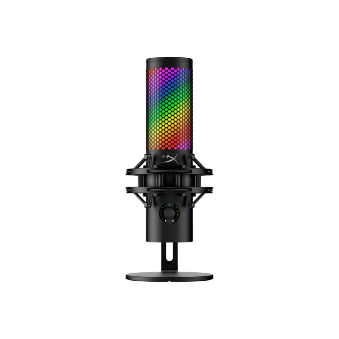 Микрофон, HyperX, 9A273AA, QuadCast 2 S, конденсаторный, стерео,192кГц/16 бит, 20Гц-20кГц, -80дБ, USB, RGB, 836 г., Чёрный