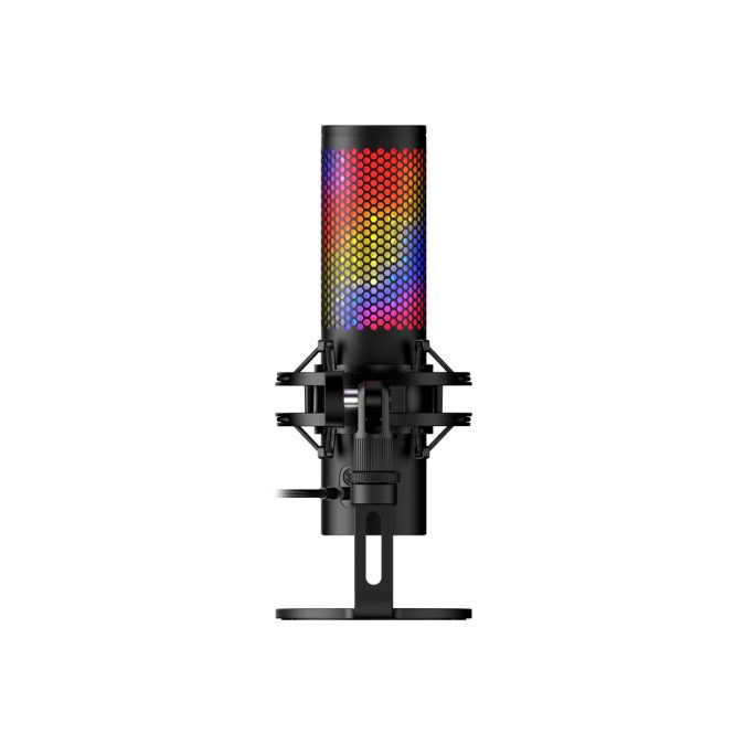 Микрофон, HyperX, 9A273AA, QuadCast 2 S, конденсаторный, стерео,192кГц/16 бит, 20Гц-20кГц, -80дБ, USB, RGB, 836 г., Чёрный