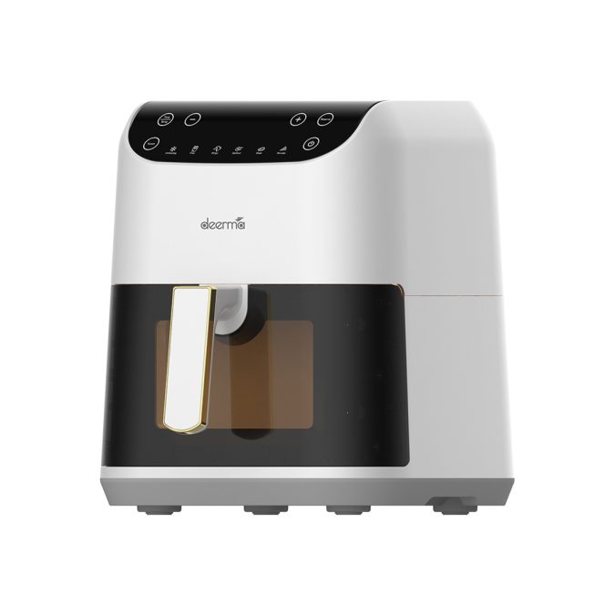 Аэрофритюрница, Deerma, Air Fryer DEM-KZ130W, Объем чаши 5.5 л, Мощность 1300 Вт, Таймер, Белый/Черный