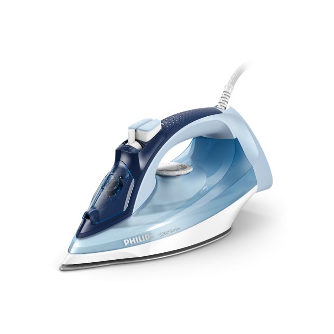 Утюг, Philips, DST5030/20, Мощность 2400 Вт, Очистка от накипи, Система капля-стоп, Цвет голубой