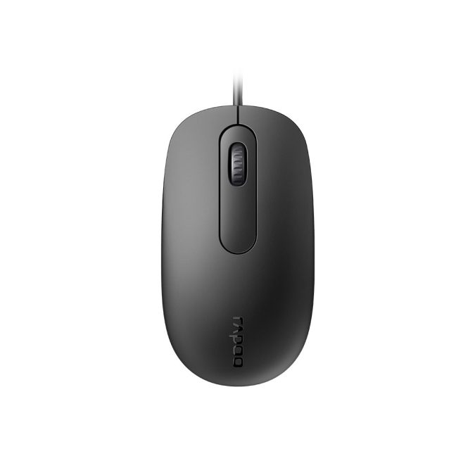 Компьютерная мышь, Rapoo, N200, Оптическая, 1000dpi, USB, Количество кнопок 3, Длина кабеля 1,5 метра, Чёрный