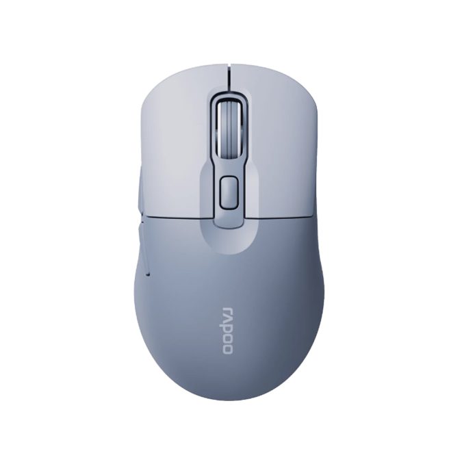 Компьютерная мышь, Rapoo, M308 Silent, Оптическая, 1200/1600/2400 dpi, Беспроводной, 2.4 Ггц., Bluetooth 5.0, Эффективная дистанция 10 м., 1*АА, Батарейки в комплекте, Голубой