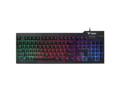 Клавиатура, Rapoo, V50S, Игровая, USB, Кол-во стандартных клавиш 104, Длина кабеля 1,8 метра, Анг/Рус/Каз, LED, 440*163*40, Чёрный