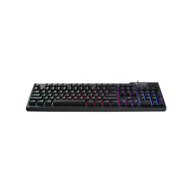 Клавиатура, Rapoo, V50S, Игровая, USB, Кол-во стандартных клавиш 104, Длина кабеля 1,8 метра, Анг/Рус/Каз, LED, 440*163*40, Чёрный