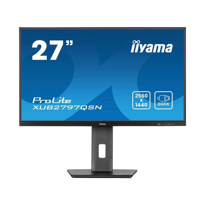 Монитор, iiyama, ProLite, XUB2797QSN-B2, 27", 1920x1080, IPS, 100 Гц, HDMI, Mini jack, DP, USB (3.2 x4), USB-C, 1300:1, 300 кд/м2, 1мс, Регулировка наклона, 178/178, 16.7М, 16:9, Черный