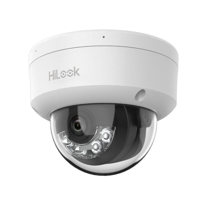 IP Видеокамера, HiLook, IPC-D140HA-LUC, Купольная, 4 МП обнаружения людей и транспорта, Smart Dual-Light до 30м, сжатия H.265+, встроенный микрофон, IP67, IK08