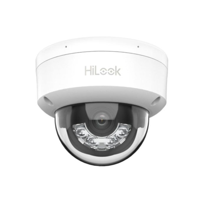 IP Видеокамера, HiLook, IPC-D120HA-LU, Купольная, 2 МП обнаружения людей и транспорта, Smart Dual-Light до 30м, сжатия H.265+, встроенный микрофон, IP67, IK08