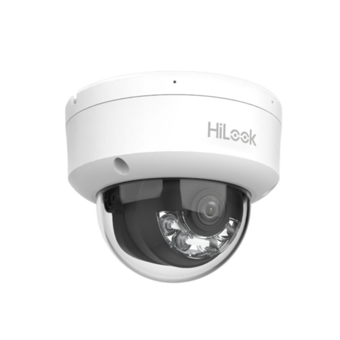 IP Видеокамера, HiLook, IPC-D140HA-LU, Купольная, 4 МП обнаружения людей и транспорта, Smart Dual-Light до 30м, сжатия H.265+, встроенный микрофон, IP67, IK08