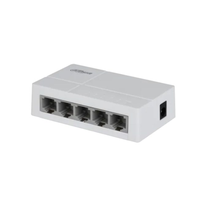Коммутатор, Dahua, DH-SF1005L, Неуправляемый, настольный, 5x10/100М. Питание: DC 5В/1А. 0...+45