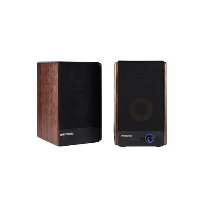 Колонки, Microlab, SOLO3, Bluetooth 5.3, AUX, 40 Вт, 80 Гц - 20 кГц, Соотношение сигнал/шум: > 75 дБ, 142 x 153 x 231 мм, Коричневый