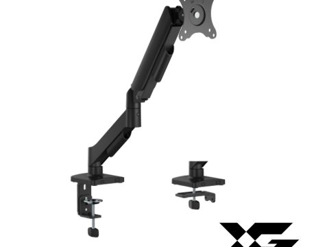 Настольный кронштейн с газлифтом,XG, MGA-1732, для мониторов 17"-32", Нагрузка 9 кг., Наклон + 90°~- 90°, Поворот +/- 90°, Вращение монитора +/- 180°, VESA 75x75,100x100, Регулировка по высоте 450 мм.