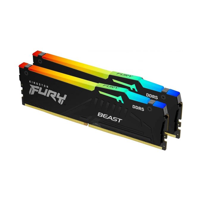 Комплект модулей памяти, Kingston, FURY Beast RGB KF560C36BBE2AK2-32 (Kit 2x16GB), DDR5, 32GB, DIMM