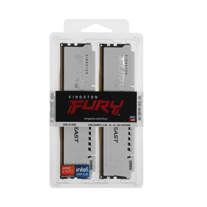 Комплект модулей памяти, Kingston, FURY Beast KF560C36BWE2K2-32 (Kit 2x16GB), DDR5, 32GB, DIMM