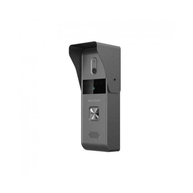 Вызывная панель, Hikvision, DS-KB2421T-IM, 4-проводная аналоговая дверная станция, 2МП, цинковый сплав, подавление шума и эха, -30°C до 70°C , IP65