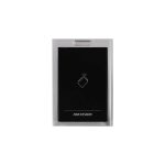 Считыватель, Hikvision, DS-K1101M, Считыватель карт M1/EM, корпус из материала PC+ABS с панелью PMMA, встроенный звуковой сигнал, интерфейс RS-485 и Wiegand, IP64, от -20 °C до 65 °C