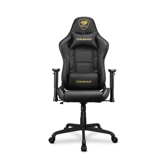 Игровое компьютерное кресло, Cougar, Armor Elite Royal, Искусственная кожа PU AIR, (Ш)54,5*(Г)49*(В)126(133) см, Чёрно-Золотой
