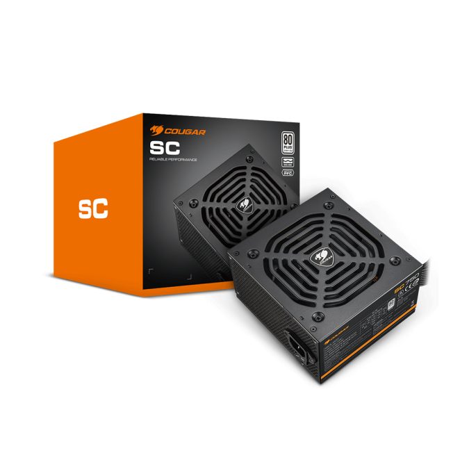 Блок питания, Cougar, SC 650, 650W, ATX, APFC, 20+4pin, 2(4+4)pin, 6*Sata, 2*Molex, 4*PCI-E 6+2pin, Вентилятор 12см, Кабель питания, Чёрный