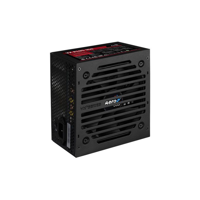 Блок питания, Aerocool, VX PLUS Stealth 350, 350W, ATX, None-PFC, 20+4pin, 4+4pin, 2*Sata, 2*Molex, 1*FDD, Вентилятор 12 см, Кабель питания, Чёрный