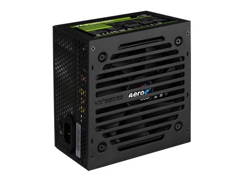 Блок питания, Aerocool, VX PLUS Stealth 500, 500W, ATX, None-PFC, 20+4pin, 4+4pin, 3*Sata, 3*Molex, 1*FDD, 1*PCI-E 6+2pin. Вентилятор 12см, Кабель питания, Чёрный