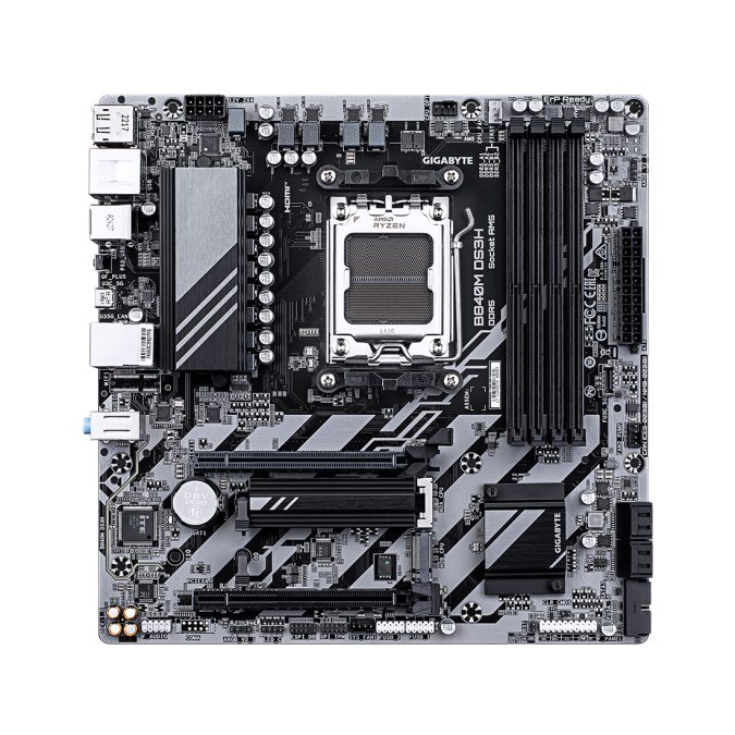 Материнская плата, Gigabyte, B840M DS3H (4719331868437), AM5, B840, 4xDDR5 4400/4800/5200/8200(OC), 4xSATA3, Raid, 2xM.2 (PCI-E 4.0x4/x2), 2хDP, 1xHDMI, 2xPCI-Ex16, mATX