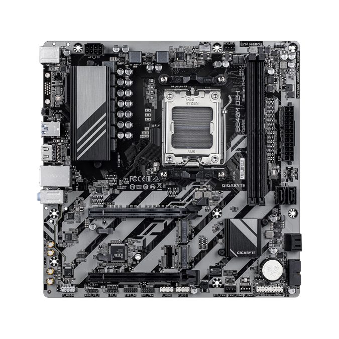 Материнская плата, Gigabyte, B840M D2H (4719331868116), AM5, B840, 2xDDR5 4400/4800/5200/7600(OC), 4xSATA3, Raid, 2xM.2 (1*PCI-E 4.0x4/x2, 1*PCI-E 3.0x2), 1xHDMI, 2xPCI-Ex16, mATX