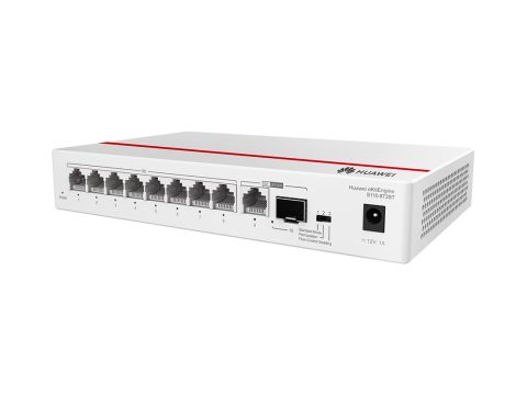 Коммутатор, Huawei, S110-8T2ST, Неуправляемый, 8 портов 10/100/1000BASE-T, 1*GE COMBO (SFP/RJ45) , настольный