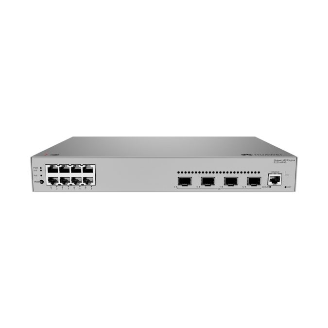 Коммутатор, Huawei, S220-8P4S, Управляемый L2, 8*10/100/1000BASE-T, PoE 802.3af/at, 125W, 4*GE SFP, Стоечный