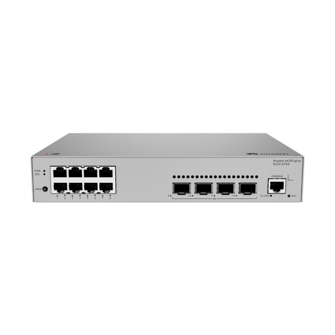 Коммутатор, Huawei, S220-8T4S, Управляемый L2, 8*10/100/1000BASE-T, 4*GE SFP, стоечный
