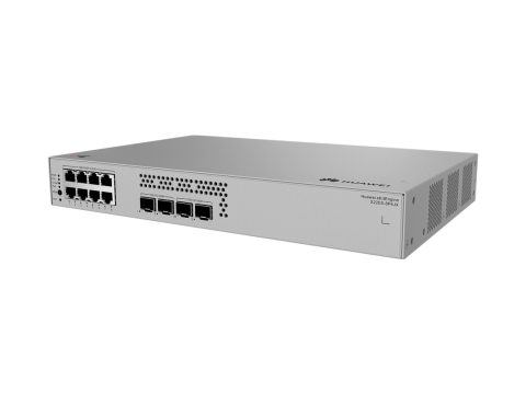 Коммутатор, Huawei, S220S-8P4JX, Управляемый L2, 8*10/100/1000BASE-T, PoE 802.3af/at, 128W, 2*10GE SFP+, 2*2.5GE SFP, Стоечный