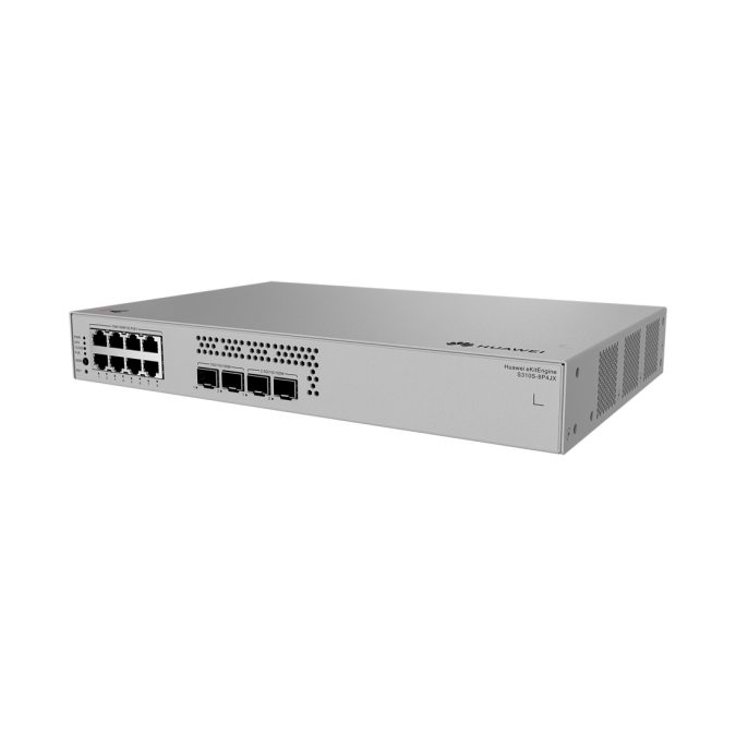 Коммутатор, Huawei, S310S-8P4JX, Управляемый L2+/L3 Lite, 8x10/100/1000BASE-T PoE+, 2x2.5GE SFP, 2x10GE SFP+, PoE 128 Вт, 1U, Стоечный
