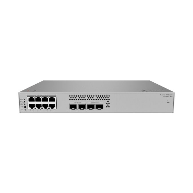Коммутатор, Huawei, S310S-8P4JX, Управляемый L2+/L3 Lite, 8x10/100/1000BASE-T PoE+, 2x2.5GE SFP, 2x10GE SFP+, PoE 128 Вт, 1U, Стоечный
