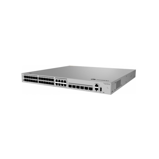 Коммутатор, Huawei eKit, S530-24ST4XE, управляемый L3, 24xGE SFP, 8xCombo GE RJ45/SFP, 4x10GE SFP+, 2x10GE Stack, VLAN, QoS, ACL, SNMP, 1+1 AC, 1U