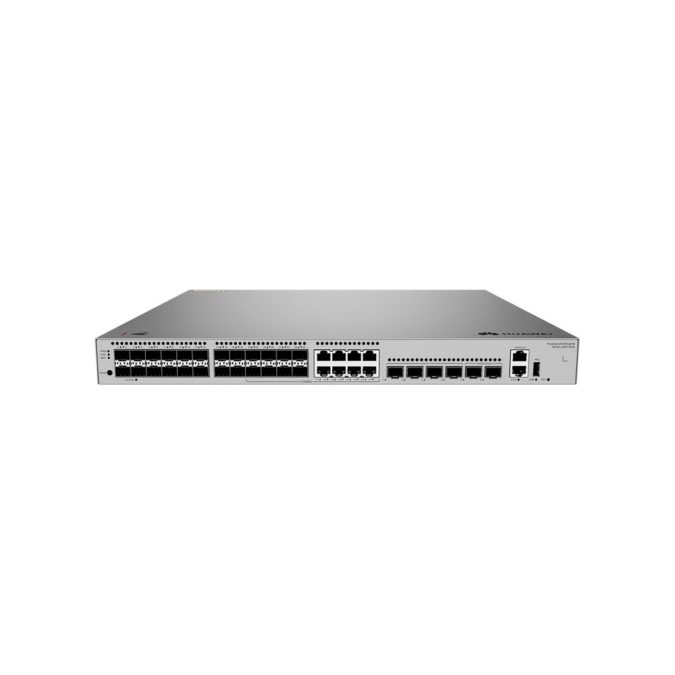 Коммутатор, Huawei eKit, S530-24ST4XE, управляемый L3, 24xGE SFP, 8xCombo GE RJ45/SFP, 4x10GE SFP+, 2x10GE Stack, VLAN, QoS, ACL, SNMP, 1+1 AC, 1U