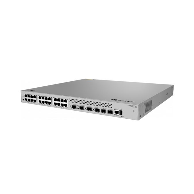 Коммутатор, Huawei eKit, S530-24T4XE, управляемый L3, 24xGE RJ45, 4x10GE SFP+, 2x10GE Stack, 168 Гбит/с, 125 Mpps, VLAN, QoS, ACL, SNMP, 1+1 AC, 1U