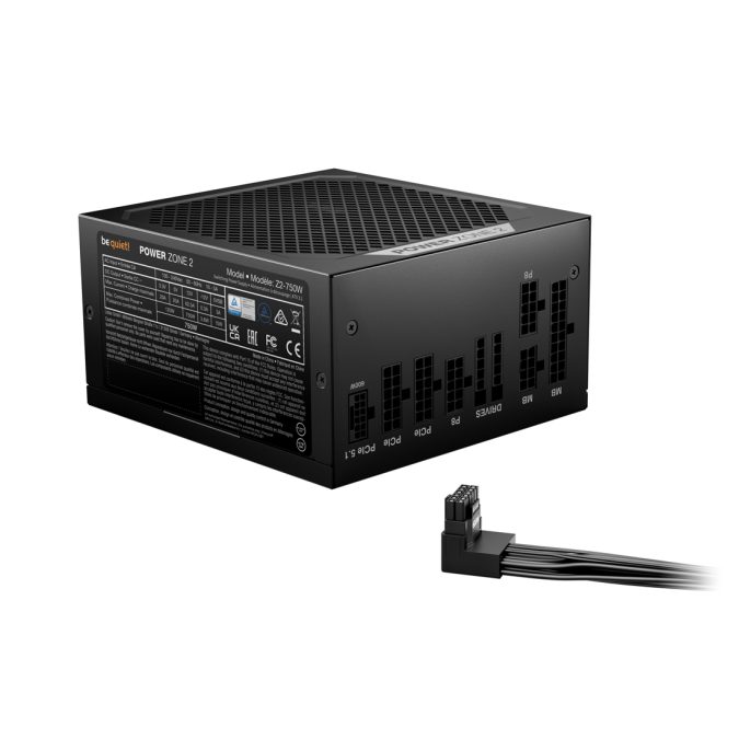 Блок питания, Bequiet! , BP006EU, POWER ZONE 2, 750W, Platinum, APFC, 20+4 pin, 1*4+4pin, 6*Sata, 1*Molex, 1*PCI-E 6+2 pin, 1*PCI-E 12+4pin, Вентилятор 14см, 160*150*86 см, Черный