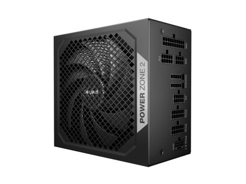 Блок питания, Bequiet!, POWER ZONE 2 1000W, BP008EU, 1000W, ATX 3.1, Platinum, APFC, 20+4 pin, 2*4+4pin, 7*Sata, 1*Molex, 3*PCI-E 6+2 pin, 1*12VHPWR, Modular, Вентилятор 14мм, 160*150*86 см, Чёрный