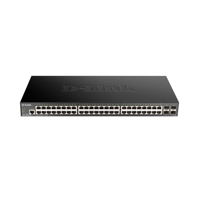 Коммутатор, D-Link, DGS-1250-52X/A1A, Управляемый L2, 48 портов 10/100/1000Base-T, 4 порта 10G SFP+, Корпус металл, 1U