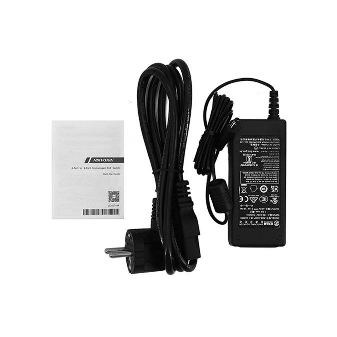 Коммутатор, Hikvision, DS-3E0505HP-E, Неуправляемый, 4 x Gigabit RJ45, РоЕ 802.3af/at/bt 60W, 1 x Gigabit RJ45, Настольный, Long Range Ports 3 to 4: up to 300 m.