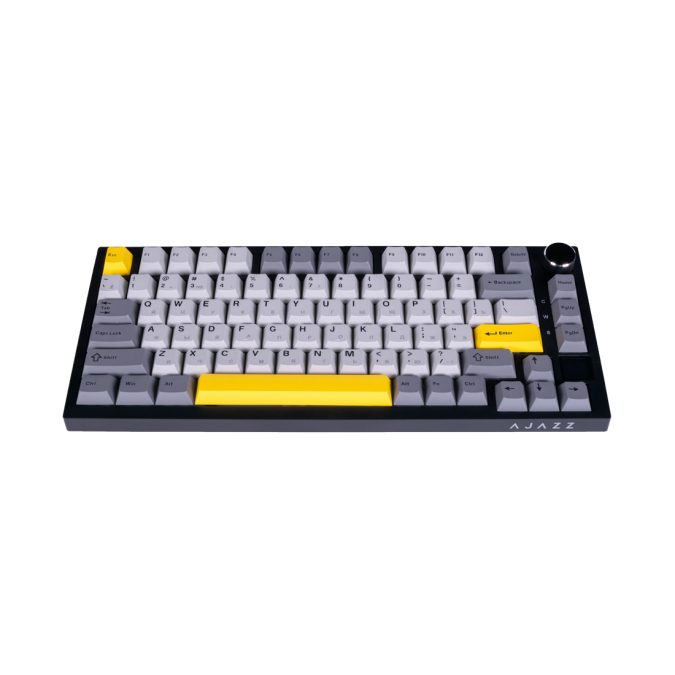 Клавиатура, Ajazz, AK820/PRO/Gift/BGY, AK820 Pro, Игровая, Механическая, 75%, Gift Switches, USB, 2,4 ГГц, Bluetooth, Подсветка RGB, Анг/Рус, Черный