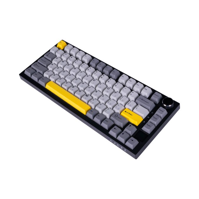 Клавиатура, Ajazz, AK820/PRO/Gift/BGY, AK820 Pro, Игровая, Механическая, 75%, Gift Switches, USB, 2,4 ГГц, Bluetooth, Подсветка RGB, Анг/Рус, Черный
