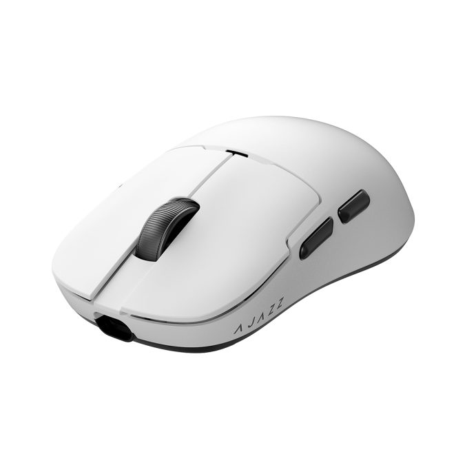 Компьютерная мышь, Ajazz, AJ159/NLP/White, AJ159 NL P, Оптическая, Сенсор Ajazz-T PAW3395, до 26000 DPI, 650 IPS, 6 кнопок, Беспроводная, USB, Bluetooth, NearLink, Ускорение 50G, Белый