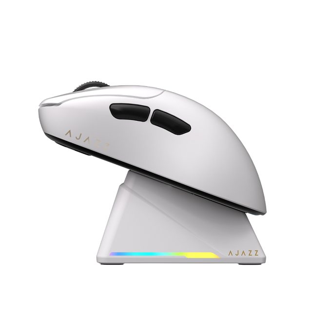Компьютерная мышь, Ajazz, AJ179/PRO/White, AJ179 PRO, Оптическая, Сенсор PixArt PAW3395, до 26000 DPI, Беспроводная, USB, 2,4 ГГц, Bluetooth, Белый