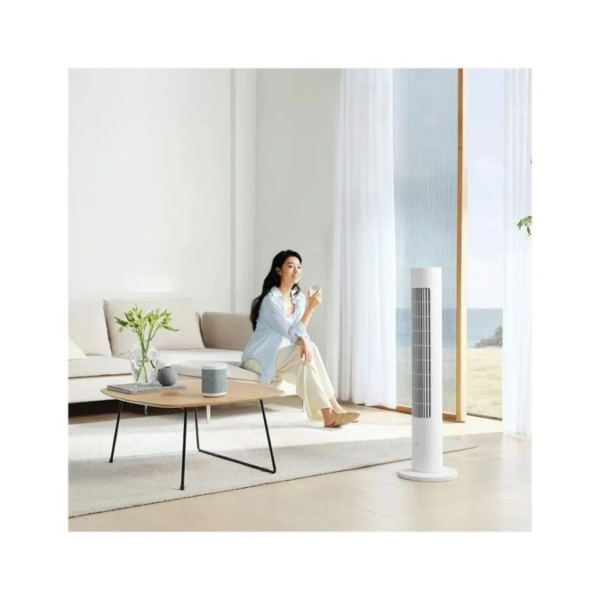 Вентилятор (смарт-градирня), Xiaomi, Smart Tower Fan 2, BPTS02DMU/BHR8846EU, Потребляемая мощность 24 Вт, Макс. скорость воздушного потока 5.6 м/сек, Таймер, Уровень шума 59 дБ, Управление механическое, через приложение, Белый