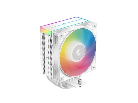 Кулер для процессора, Deepcool, AG400 WH ARGB V2 R-AG400-WHAMMN-GJD, Intel 1851/1700/1200/115х и AMD AM5/AM4, 220W, 120мм ARGB, 500- 2100±10% об/м, 75,89CFM,  31.6dB(A), 4pin, 125х92х154мм, Белый