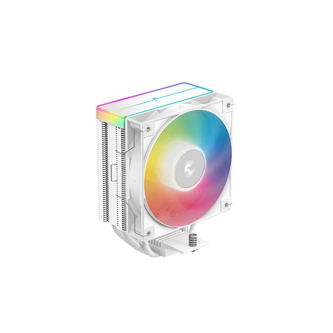 Кулер для процессора, Deepcool, AG400 WH ARGB V2 R-AG400-WHAMMN-GJD, Intel 1851/1700/1200/115х и AMD AM5/AM4, 220W, 120мм ARGB, 500- 2100±10% об/м, 75,89CFM,  31.6dB(A), 4pin, 125х92х154мм, Белый