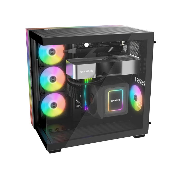 Компьютерный корпус, Bequiet!, LIGHT BASE 600 DX Black, BGW65, Без Б/П, ATX PS/2, E-ATX/ ATX/ M-ATX/ Mini-ITX, 2xUSB 3.0, USB 3.1 Gen 2 Type C, Mic+Audio, Midi Tower, Чёрный